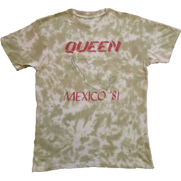 Queen Unisex T-Shirt: Mexico '81 (Sand) (Wash Collection) 101535