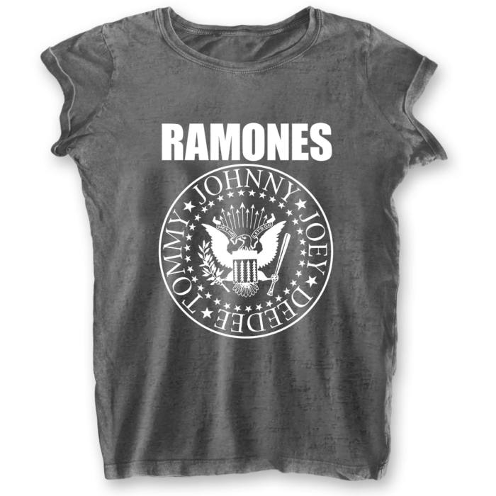 Ramones Girlie Shirt: Presidential Seal (Charcoal Grey) 101669