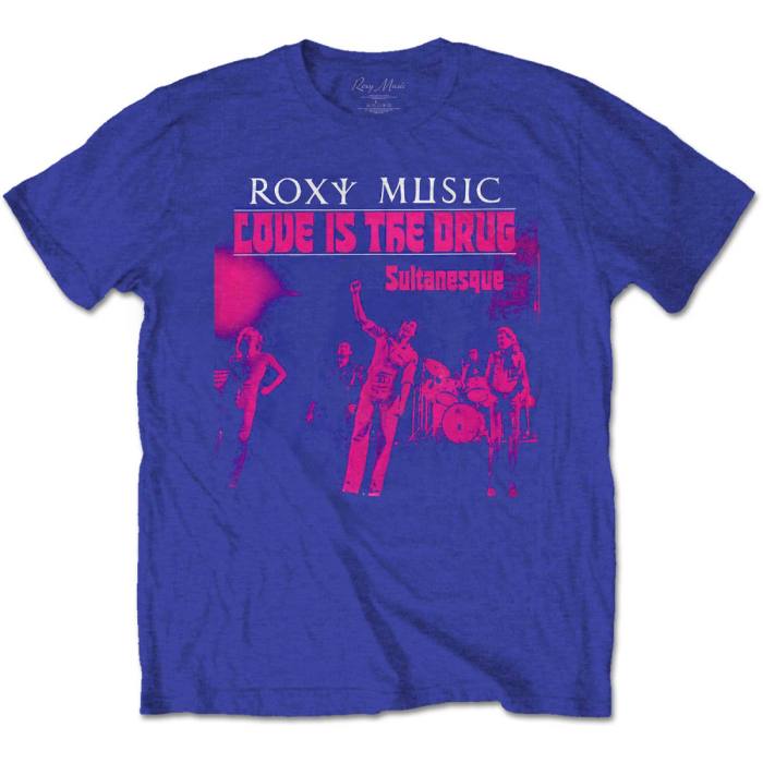 Roxy Music T-shirt Love Is The Drug kraljevo modra 102475