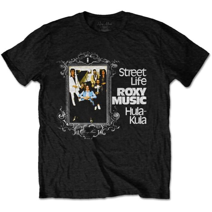 Roxy Music Unisex T-shirt: Street Life Hula-Kula (Črna) 102481