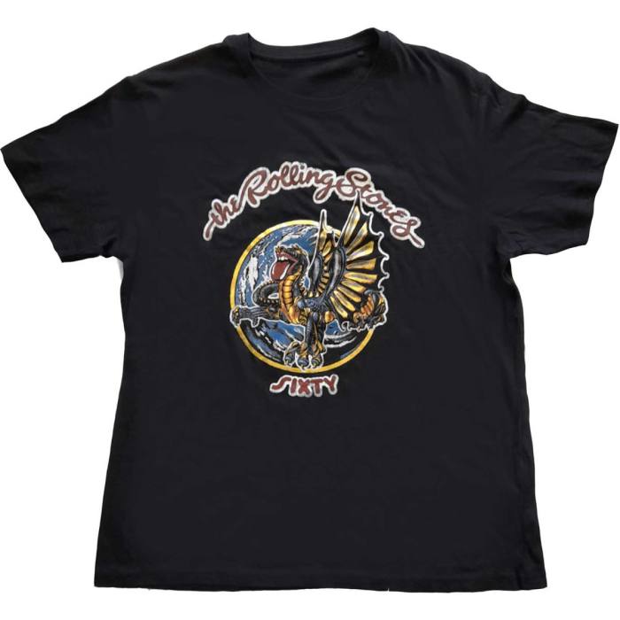 The Rolling Stones T-shirt: Sixty Dragon Globe (črna) 103378