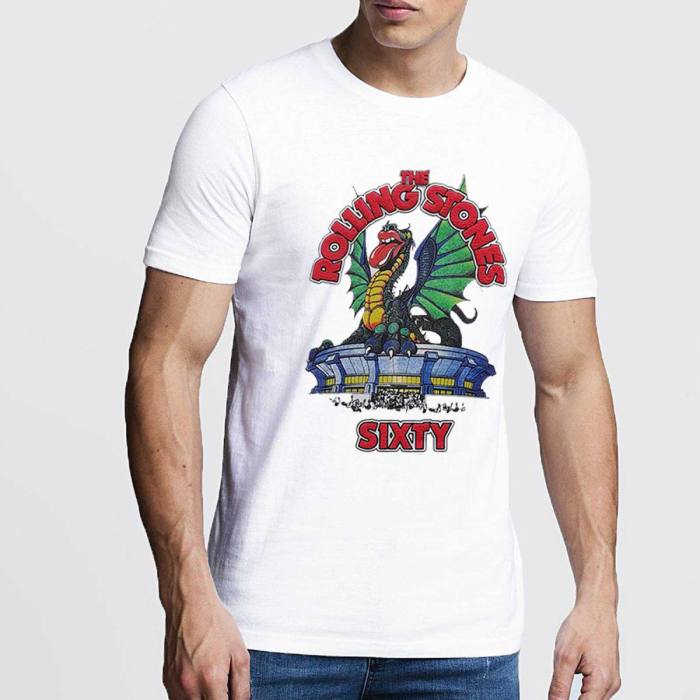 The Rolling Stones T-shirt: Sixty Stadium Dragon (bela) 103390