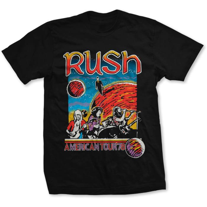 Rush T-shirt US Tour 1978 (črna) 103944
