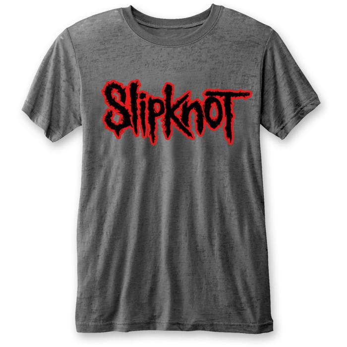 Slipknot Unisex Burnout T-shirt: Logo (Siva) 104169