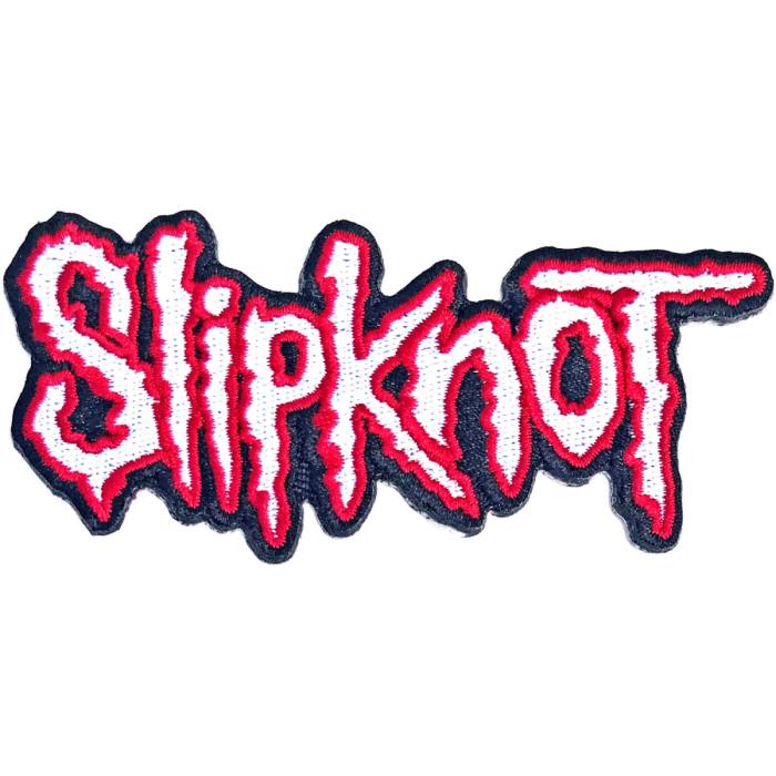 Slipknot Standard Patch: Cut-Out Logo Red Border 104349