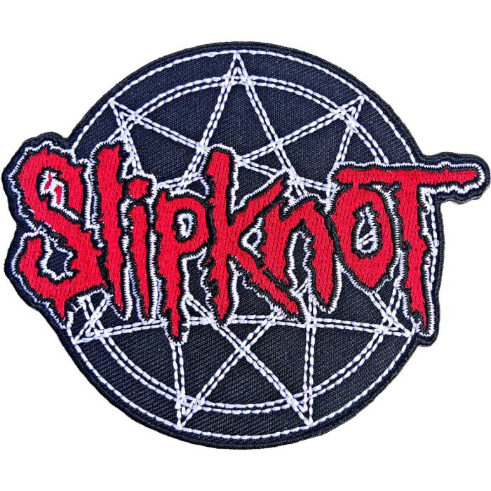 Slipknot našitek Red Logo Over Nonogram 104350