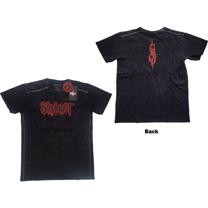 Slipknot Unisex T-Shirt: Logo (Black) (Back Print & Wash Collection) 104363