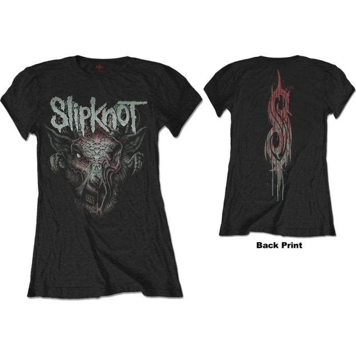 Slipknot Ženska T-shirt: Infected Goat (Črna) (Zadnji Print) 104554