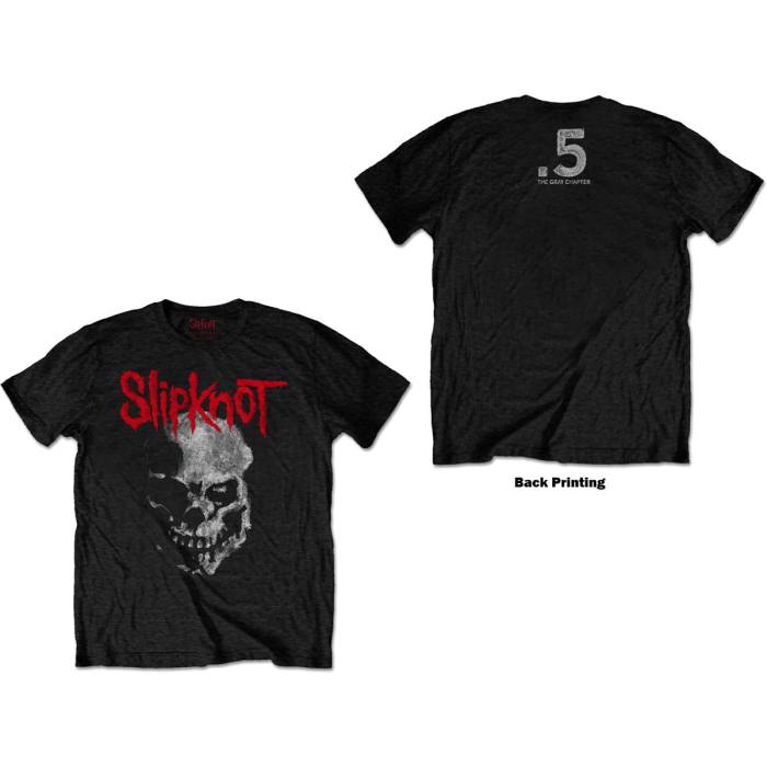 Slipknot T-shirt Gray Chapter Skull (črna, back print) 104641