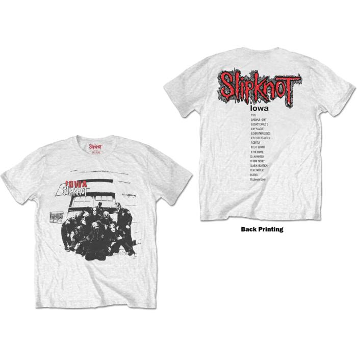 Slipknot T-shirt Iowa Track List (bela, back print) 104672