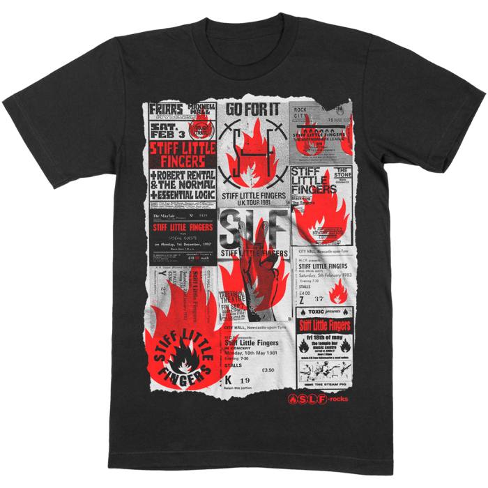 Stiff Little Fingers T-shirt Flyer (black) 105117