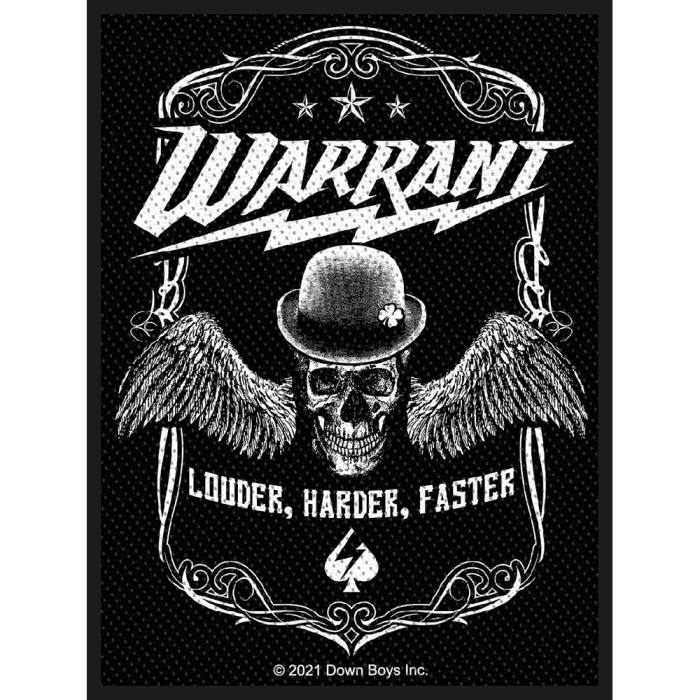 Warrant našitek Louder Harder Faster 105446