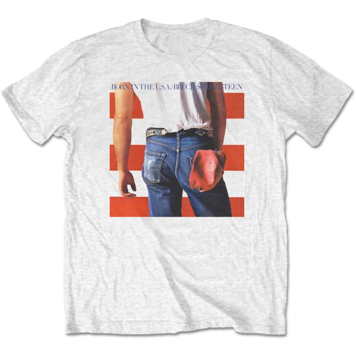 Bruce Springsteen T-shirt: Born In The USA (bela) 105590