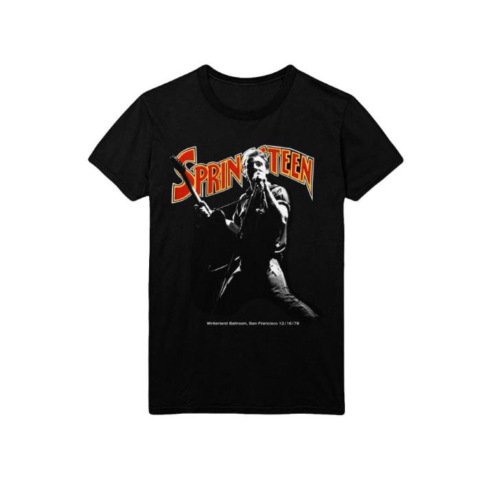 Bruce Springsteen T-shirt Winterland Ballroom Singing Črna 105608