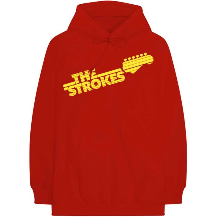 The Strokes Hoodie Guitar Fret Logo (rdeč) 105952