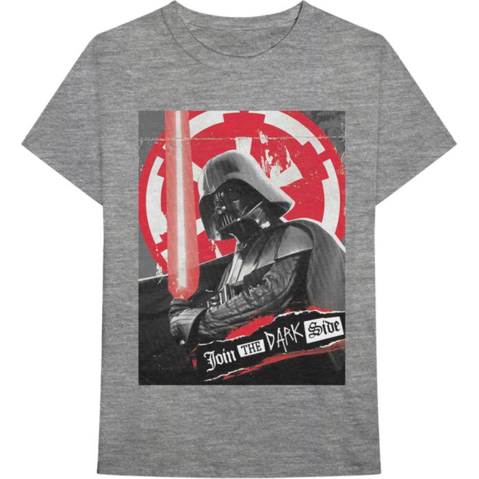 Star Wars Unisex T-Shirt: Darth Rock Three (Grey) 106036