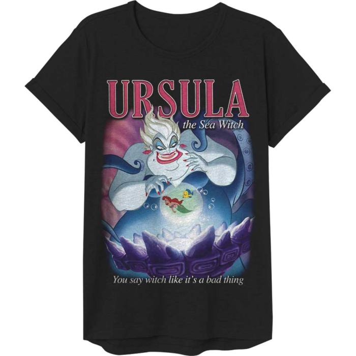 Disney Unisex T-Shirt: The Little Mermaid Ursula Homage (Black) 106211