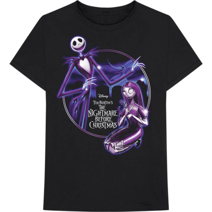 T-shirt The Nightmare Before Christmas – Purple Graveyard (črna) 106384