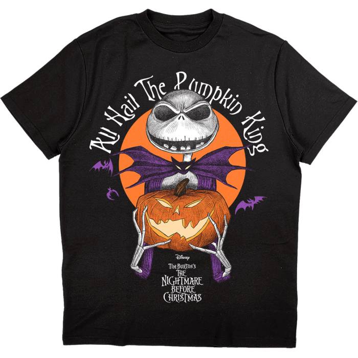 The Nightmare Before Christmas T-shirt: All Hail the Pumpkin King (črna) 106420