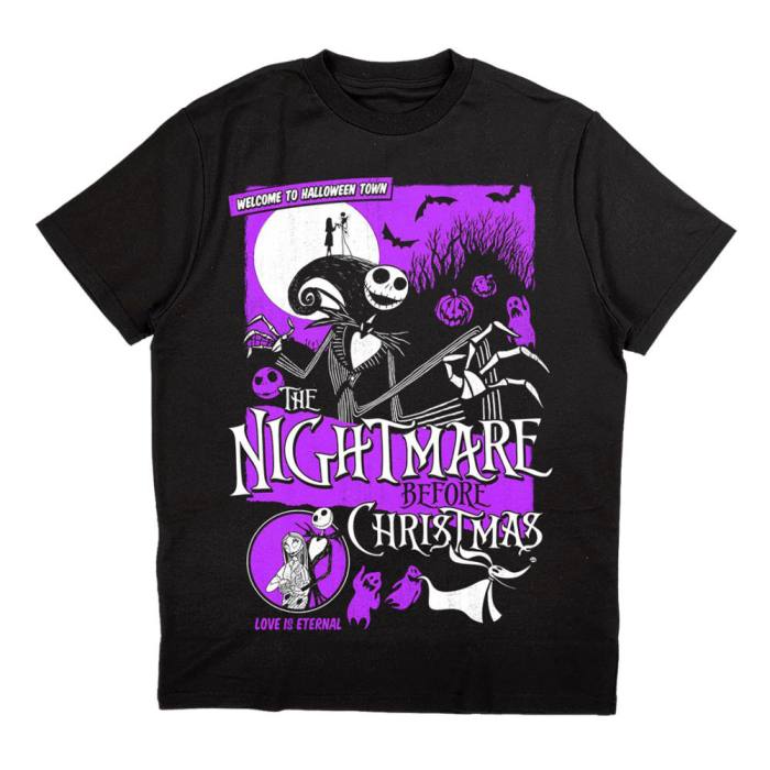 The Nightmare Before Christmas T-shirt: Welcome To Halloween Town (Črna) 106426