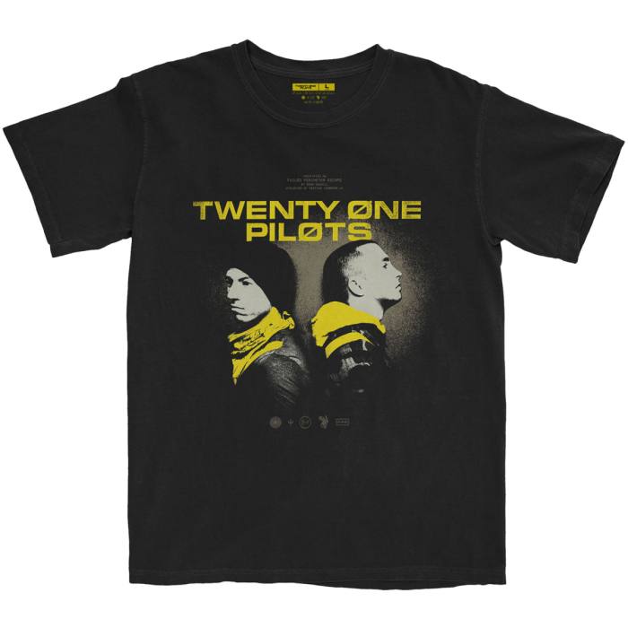Twenty One Pilots T-shirt Back To Back (črna) 106650