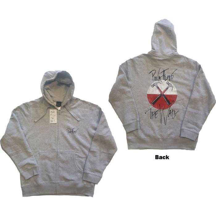 Pink Floyd Hoodie: The Wall Faded Hammers Logo (Siva) 107152