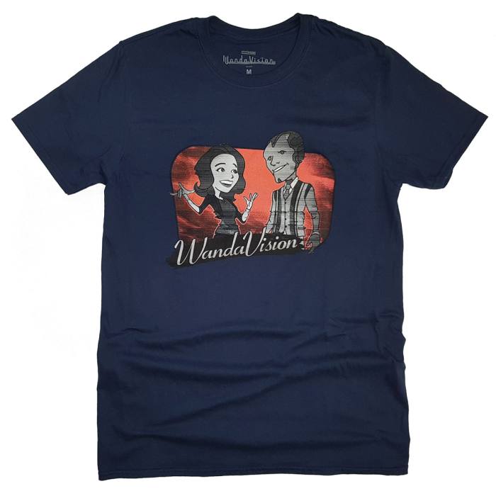 Marvel Comics WandaVision Red Logo Cartoon T-shirt (temno modra) 107159