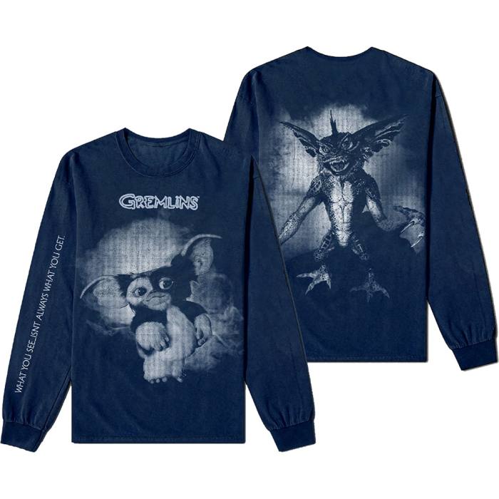 Gremlins Long Sleeve T-shirt: Graphic (navy) 107202