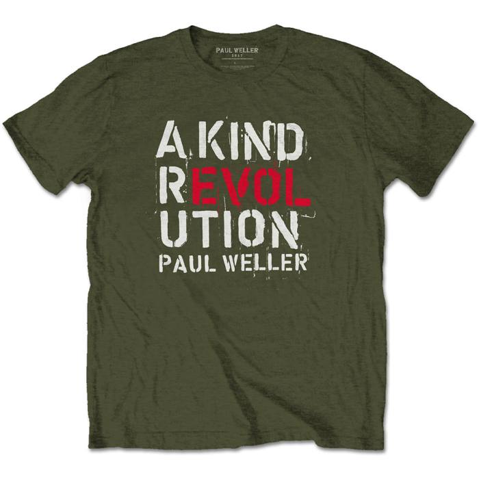 Paul Weller Unisex T-shirt: A Kind Revolution (Military Green) 107299
