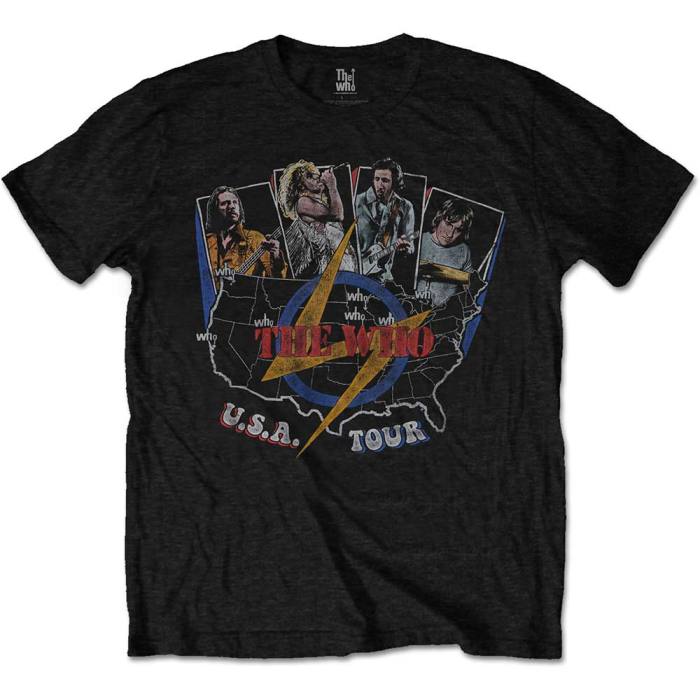 T-shirt The Who: ZDA Turneja Vintage (Črna) 107553