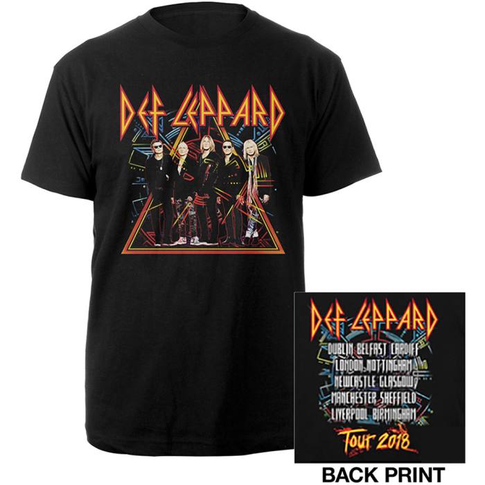 Def Leppard Unisex T-Shirt: 2018 Tour Photo (Back Print) (Ex-Tour) 230382