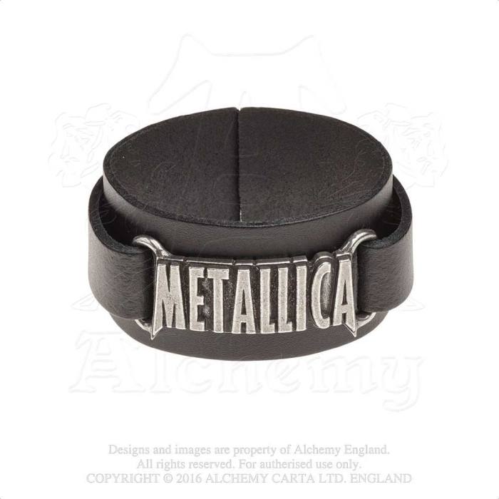 Metallica usnjeni zapestni trak Logo 108469