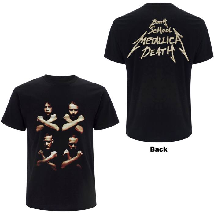 Metallica Unisex T-Shirt: Birth Death Crossed Arms (Back Print) 108631