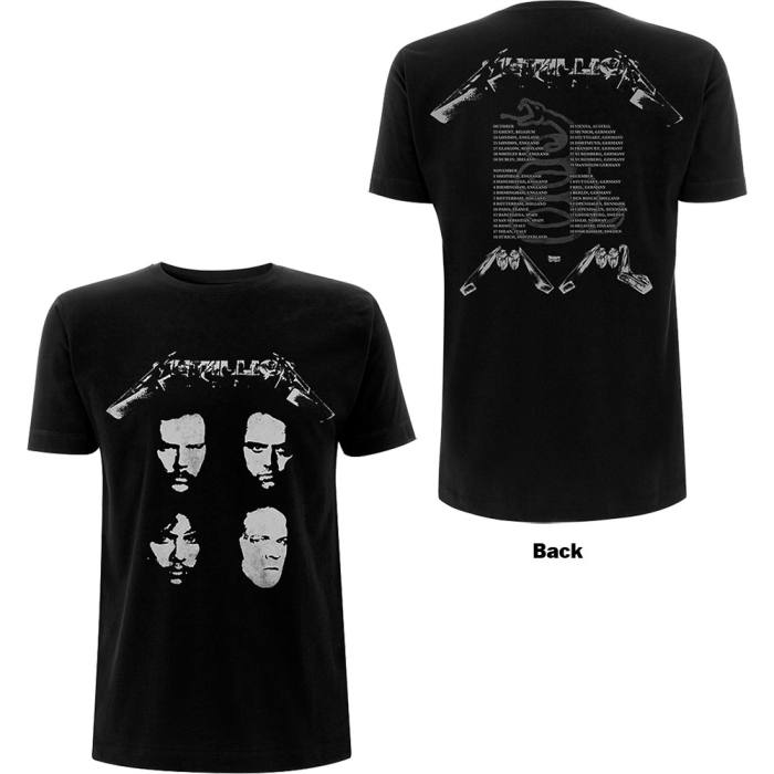 Metallica Unisex T-Shirt: 4 Faces (Back Print) 108643