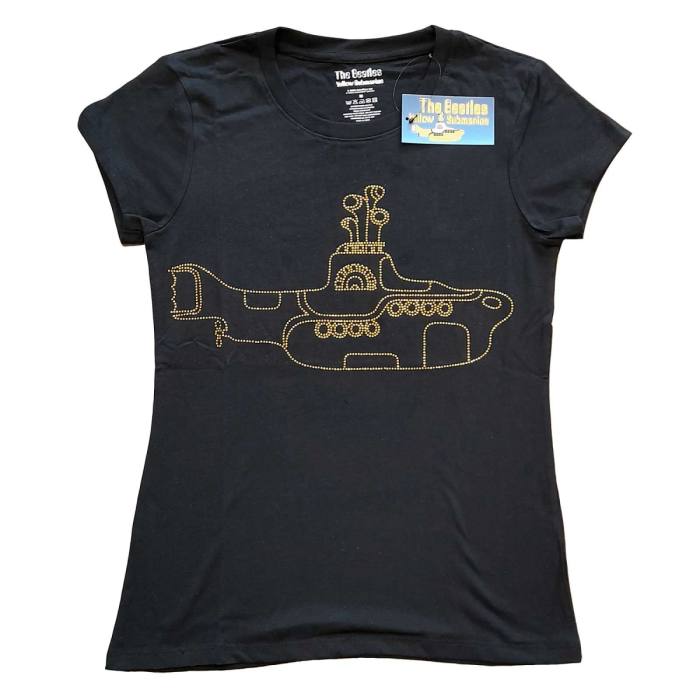 The Beatles Girlie T-shirt: Yellow Submarine (črna, kristali) 108289
