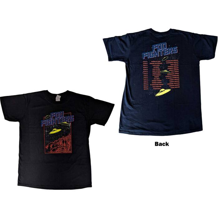 Foo Fighters Unisex T-Shirt: UFOS 2015 European Tour (Back Print) (Ex-Tour) 231880