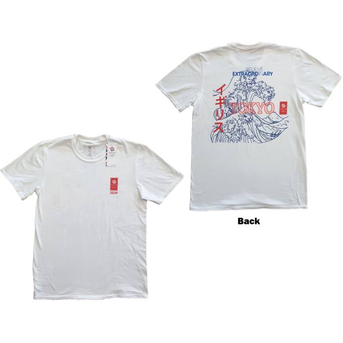 Team GB Unisex T-Shirt: Crashing Waves (Back Print) 232108