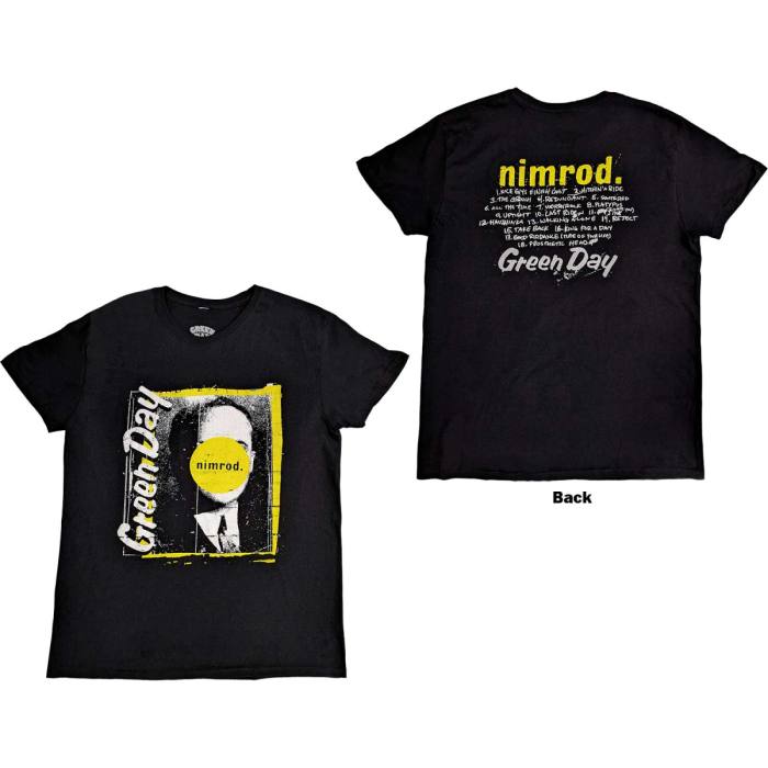 Green Day Unisex T-Shirt: Nimrod Tracklist (Back Print) 109267