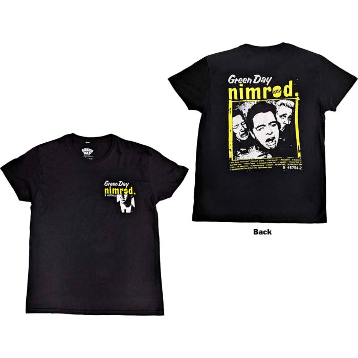 Green Day Unisex T-Shirt: Nimrod Breast Print (Back Print) – črna, velikost M 232351