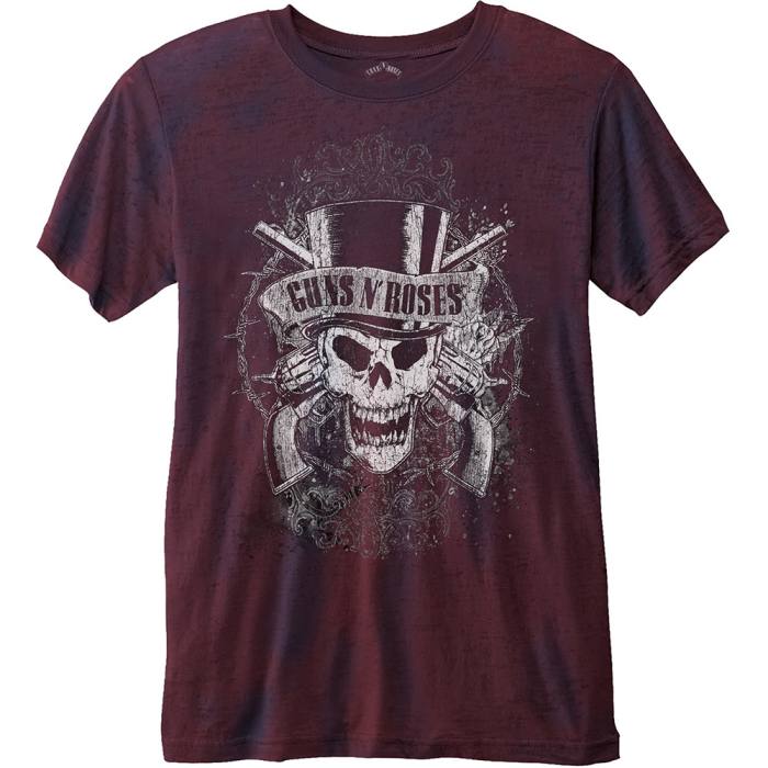 Guns N' Roses Unisex T-Shirt: Faded Skull (Burnout) (Small) 122886