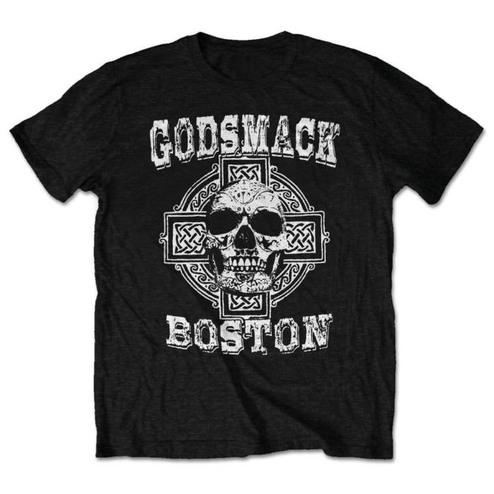 Godsmack Unisex Retail Pack T-Shirt: Boston Skull (White) 233233