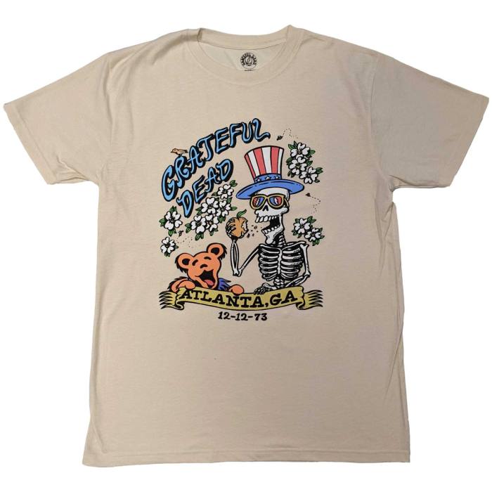 Grateful Dead Unisex T-Shirt: Atlanta Flowers (Natural) 233579