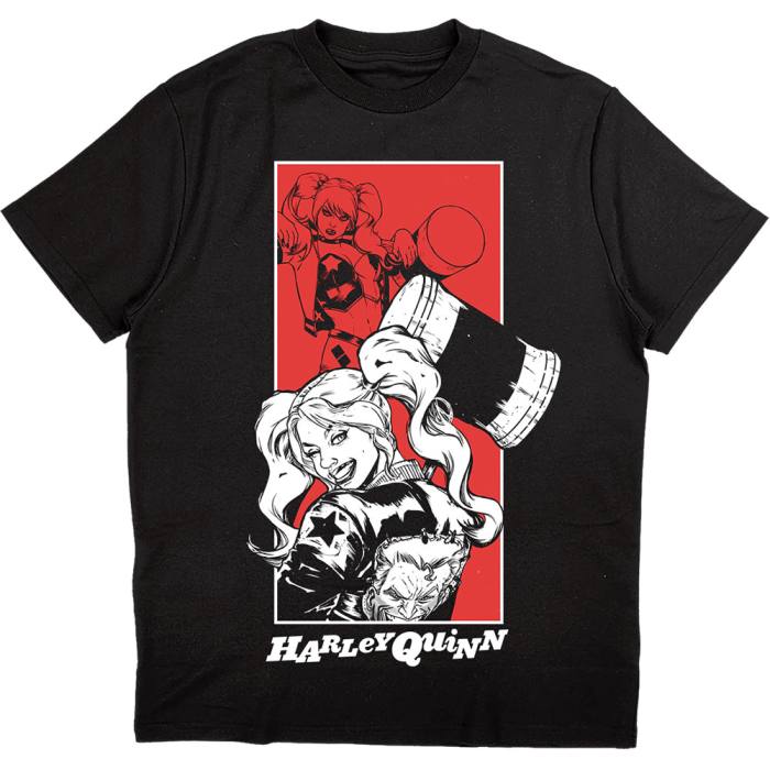 DC Comics Unisex T-Shirt: Harley Quinn Hammer 122887
