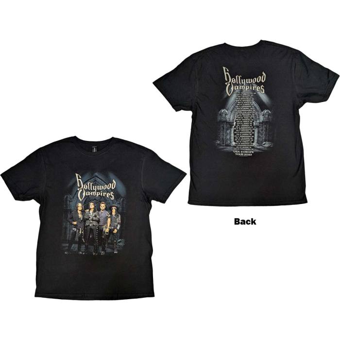 Hollywood Vampires Unisex T-Shirt: Graveyard (Black) (Back Print) 109943