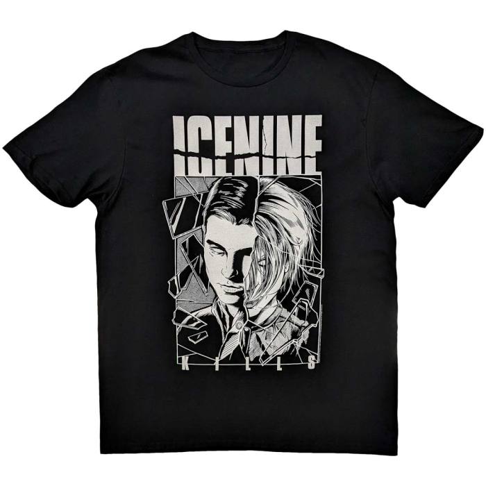 Ice Nine Kills Unisex T-Shirt: Shower Scene Split Face (Black) 234394