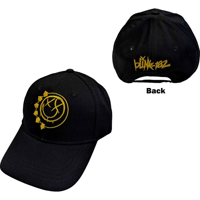 Blink-182 Unisex Baseball Cap: Yellow Six Arrow Smile 111319