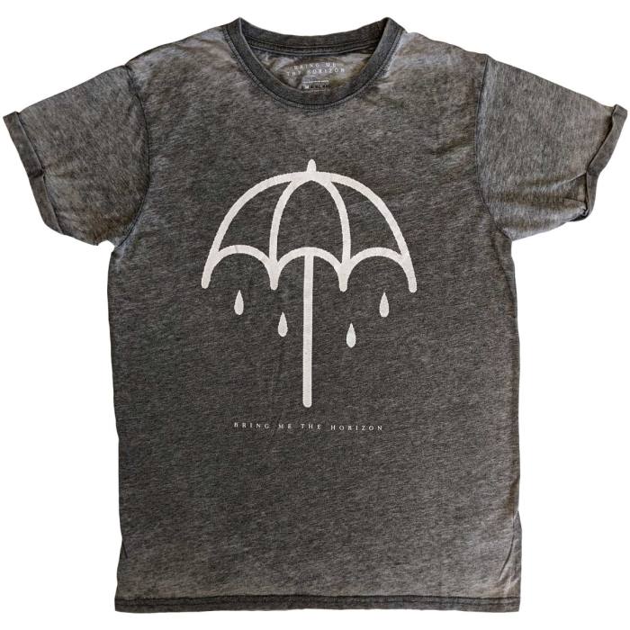 Bring Me The Horizon Unisex Burnout T-Shirt: Umbrella (Charcoal Grey) 111521