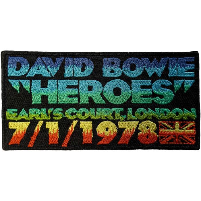 David Bowie Standard Patch: Heroes Earls Court 111700