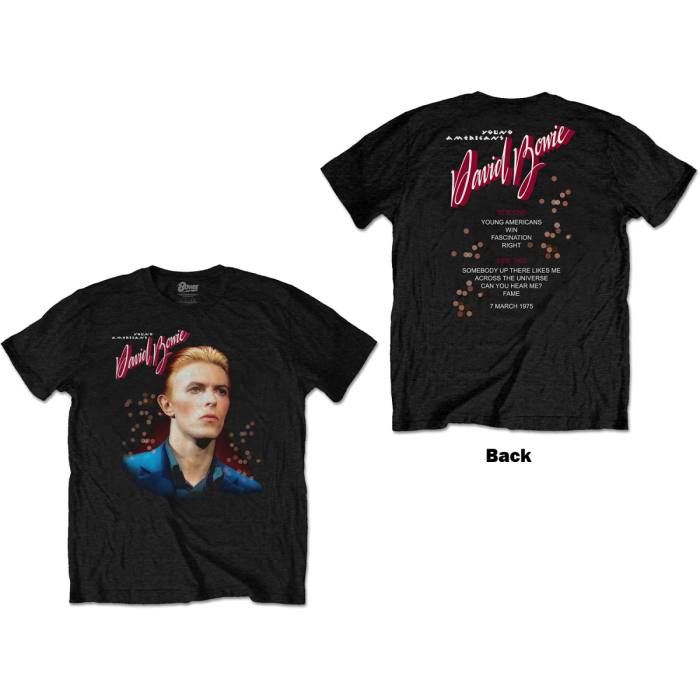 David Bowie Unisex T-Shirt: Young Americans (Back Print) 111704