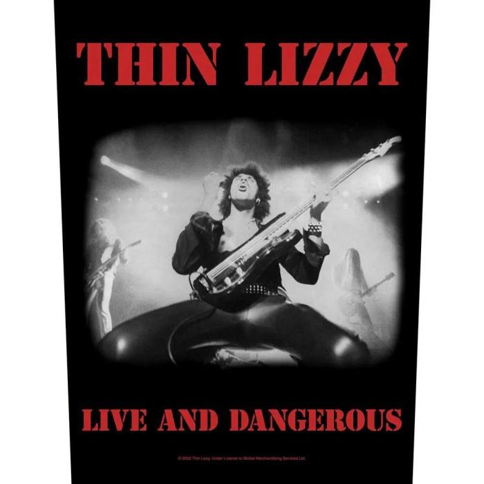 Thin Lizzy Live & Dangerous hrbtni našitek 111917